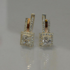 Срібні сережки з напайками із золота