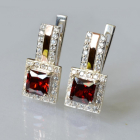 Срібні сережки з напайками із золота