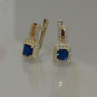 Срібні сережки з напайками із золота