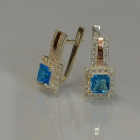 Срібні сережки з напайками із золота