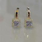 Срібні сережки з напайками із золота