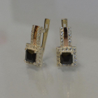 Срібні сережки з напайками із золота