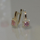 Срібні сережки з напайками із золота