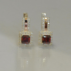 Срібні сережки з напайками із золота