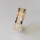 Срібна каблучка з накладками з золота