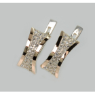 Срібні сережки з золотими пластинами