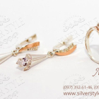 Срібний комплект з золотими накладками