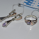 Срібний комплект з золотими накладками