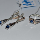 Срібний комплект з золотими накладками