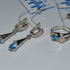 Срібний комплект з золотими накладками