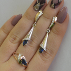 Срібний комплект з золотими накладками