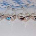 Срібна каблучка  зі вставками з золота