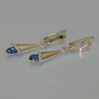 Срібні сережки з золотими напайками