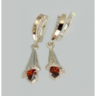 Срібні сережки з золотими напайками