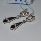 Срібні сережки з золотими напайками