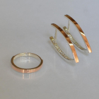 Срібний набір зі вставками з золота