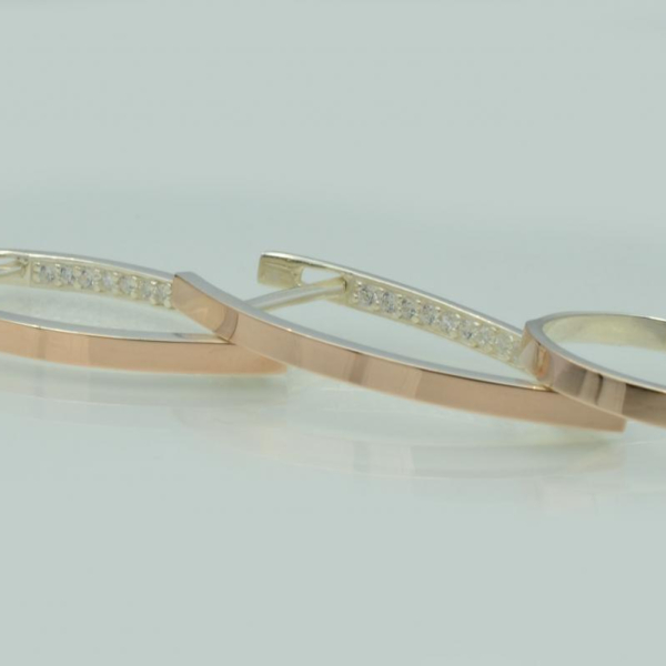 Срібний набір зі вставками з золота