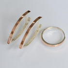 Срібний набір зі вставками з золота