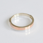 Срібна каблучка  с напайками из золота