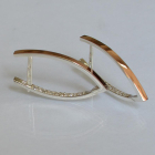 Срібні сережки  зі вставками з золота