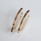 Срібні сережки  зі вставками з золота