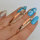 Срібні сережки  зі вставками з золота