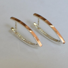 Срібні сережки  зі вставками з золота