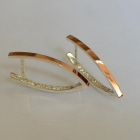 Срібні сережки  зі вставками з золота