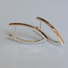 Срібні сережки  зі вставками з золота