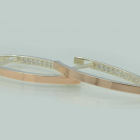 Срібні сережки  зі вставками з золота