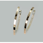 Срібні сережки  зі вставками з золота