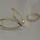 Срібний набір з пластинами із золота