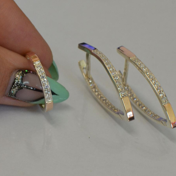 Срібний набір з пластинами із золота