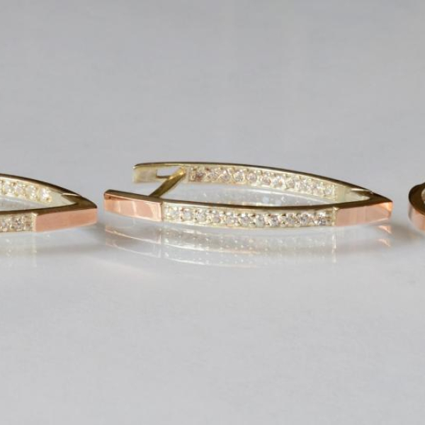 Срібний набір з пластинами із золота