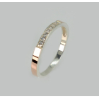 Срібна каблучка з золотими накладками