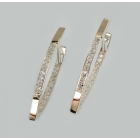 Срібні сережки з золотими вставками