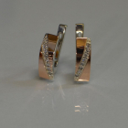 Срібні сережки з золотими пластинами