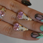 Срібний набір зі вставками з золота