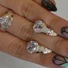 Срібний набір зі вставками з золота