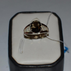 Срібна каблучка з золотими пластинами