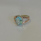 Срібна каблучка з золотими пластинами