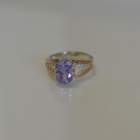 Срібна каблучка з золотими пластинами