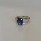 Срібна каблучка з золотими пластинами