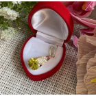 Серебряная подвеска с золотими вставками