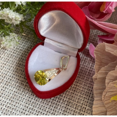 Серебряная подвеска с золотими вставками