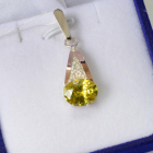 Серебряная подвеска с золотими вставками