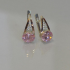 Срібні сережки з пластинами із золота