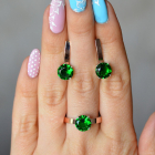 Срібний гарнітур із золотими вставками