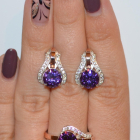 Срібний гарнітур з пластинами із золота