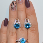 Срібний гарнітур з пластинами із золота